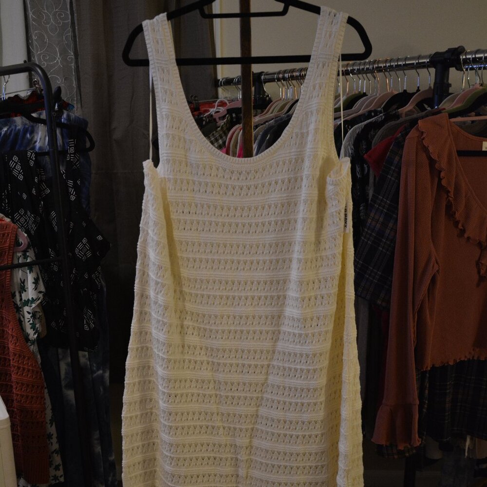 🤍 Old Navy NWT 3X White Crochet Maxi Dress / Pool Cover-Up 🤍